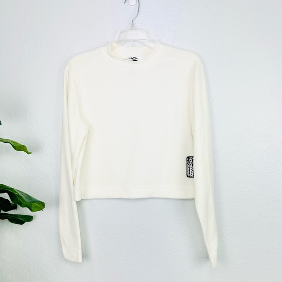 Rains Women's Fleece Sweatshirt Fossil Ivory XS - Picture 3 of 8